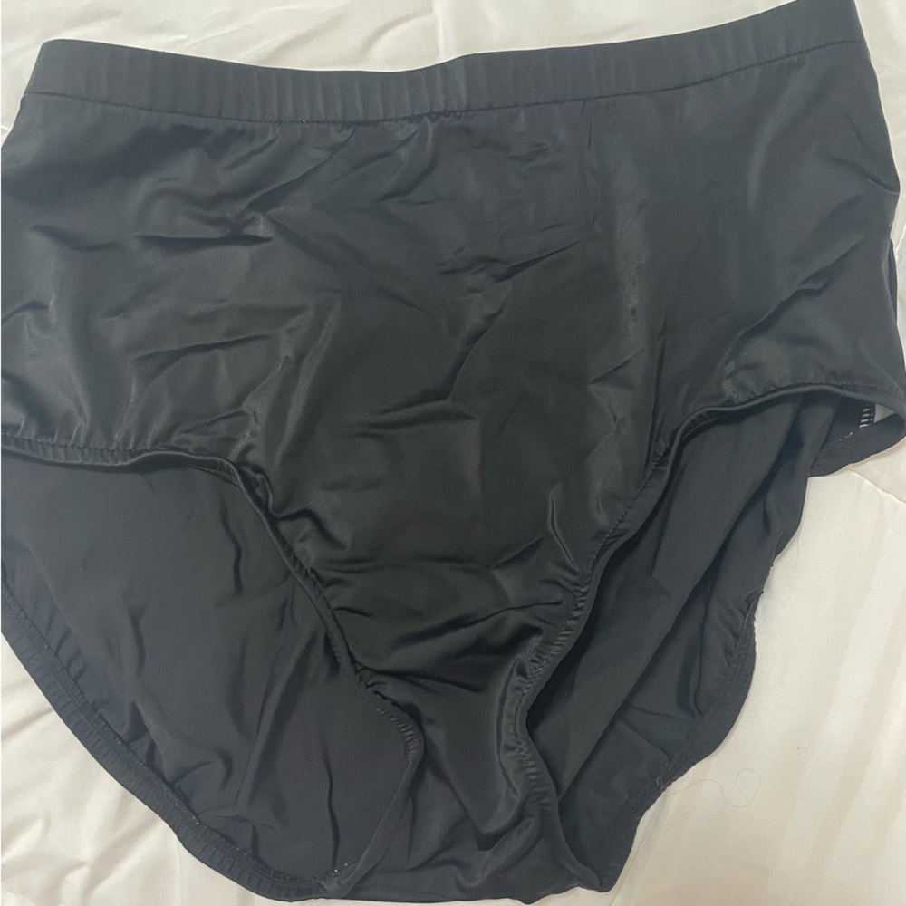 Bathing suit bottoms. Plus sized black. Like new.